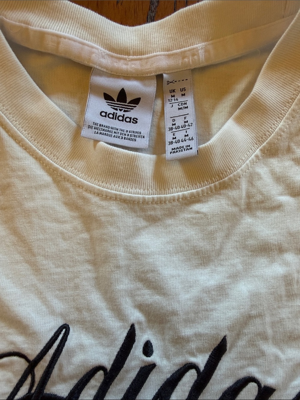 adidas Women’s White Short-Sleeve Crop Tee Limited Edition - Picture 3 of 4